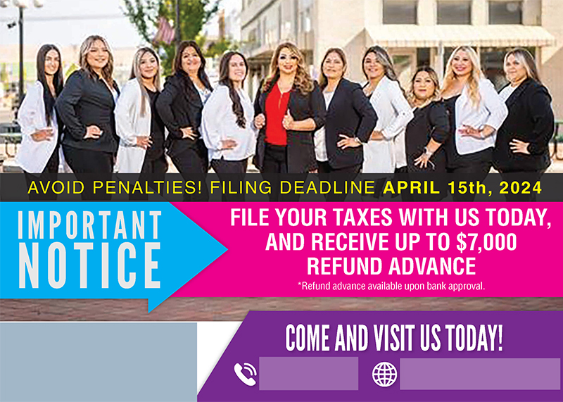 Professional Tax Services Postcard